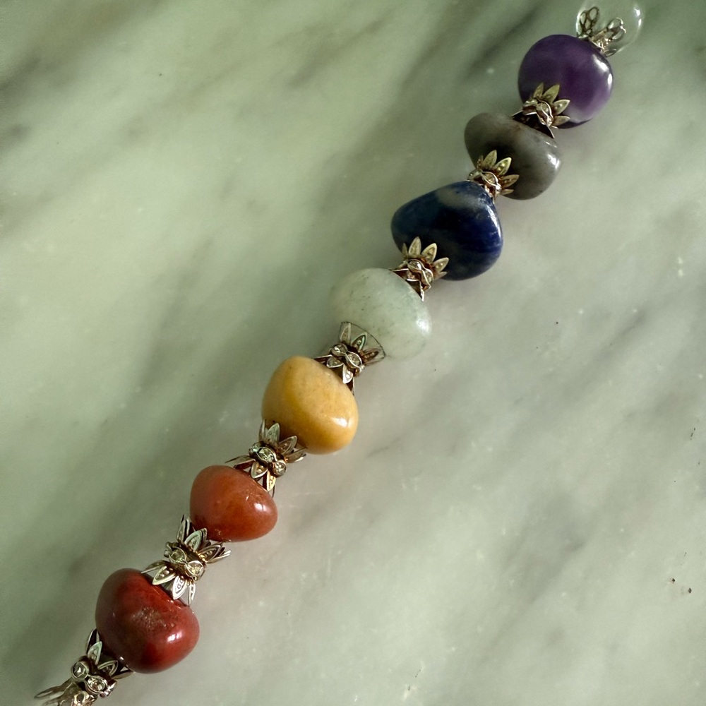 7 Chakra Quartz Crystal Wand